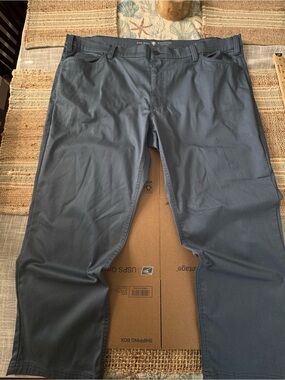 Oak Hill Men’s Tech Pants, Steel Blue, Straight Fit, Flat Front, 48x27